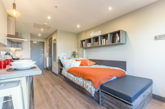 Premium Studio with bed at Lumya Cardiff