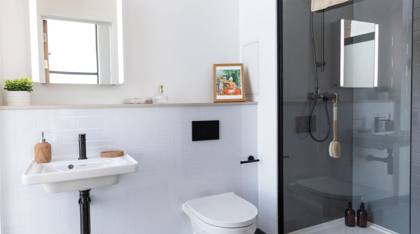 Room with sink at Martha Street Apartments