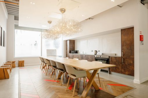 Communal kitchen at Livin, Cardiff student accommodation