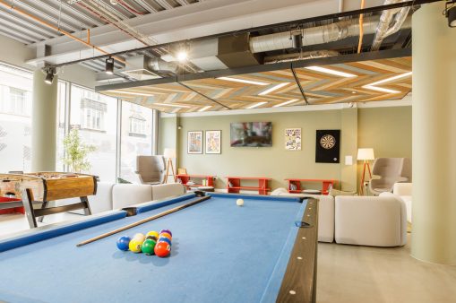 Pool table at Livin, Cardiff student accommodation