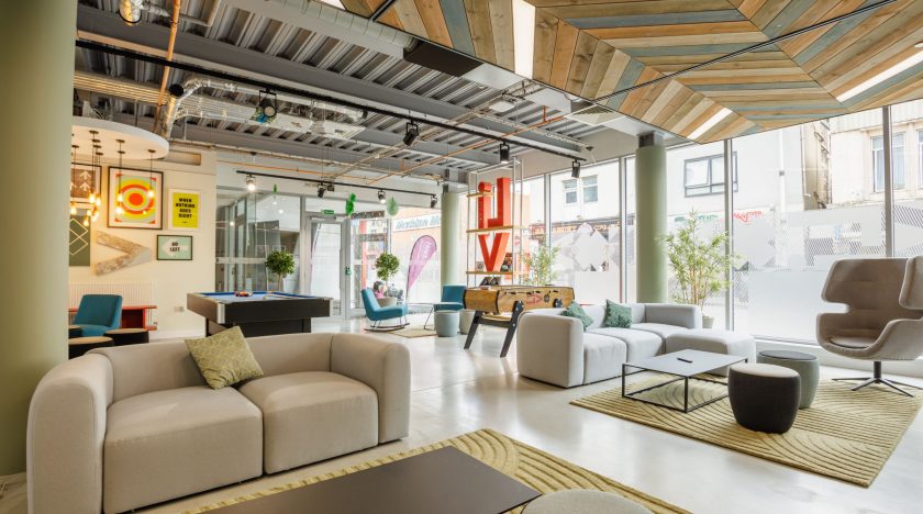 social space at Livin, Cardiff student accommodation