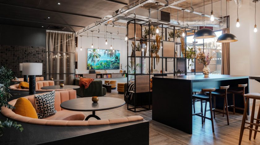 Spacious Shared Lounge with chair and table at YourTRIBE Elephant & Castle