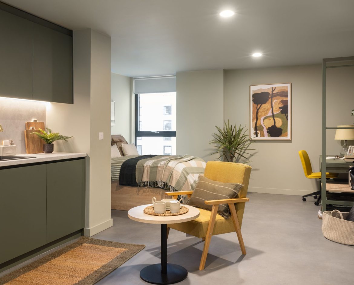 Roomy Studio Apartment with chair at The Store House