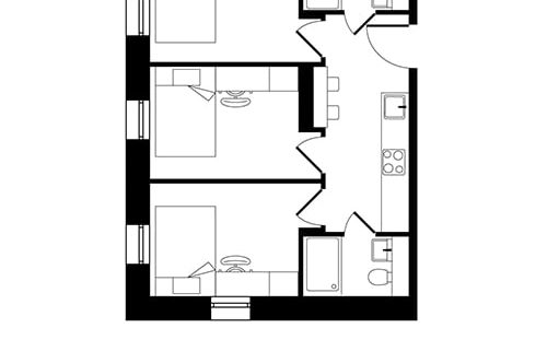 3 Bed Shared Apartment - Single gender Thumbnail
