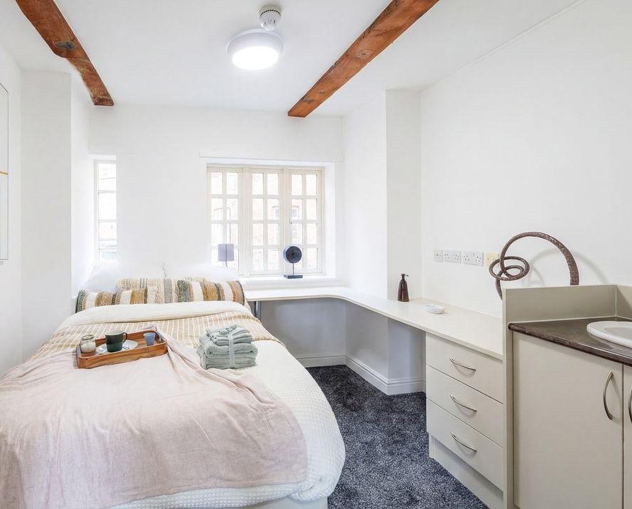 Room with bed at Truro Works